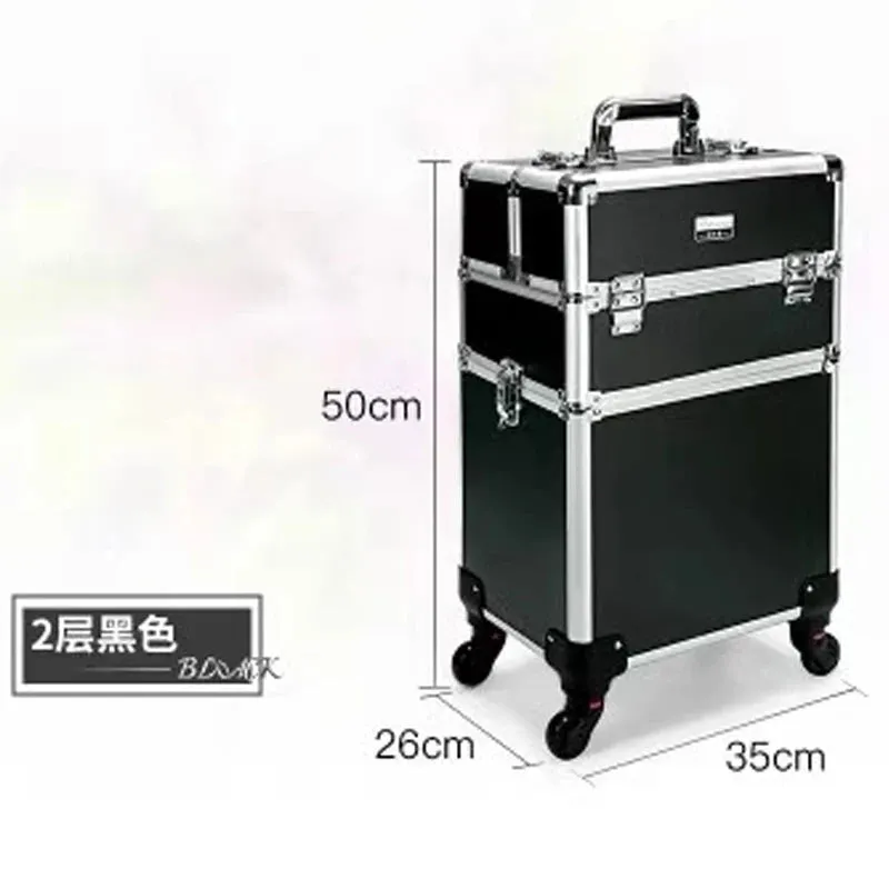 Trolley Cosmetic Bag on Wheel for Women