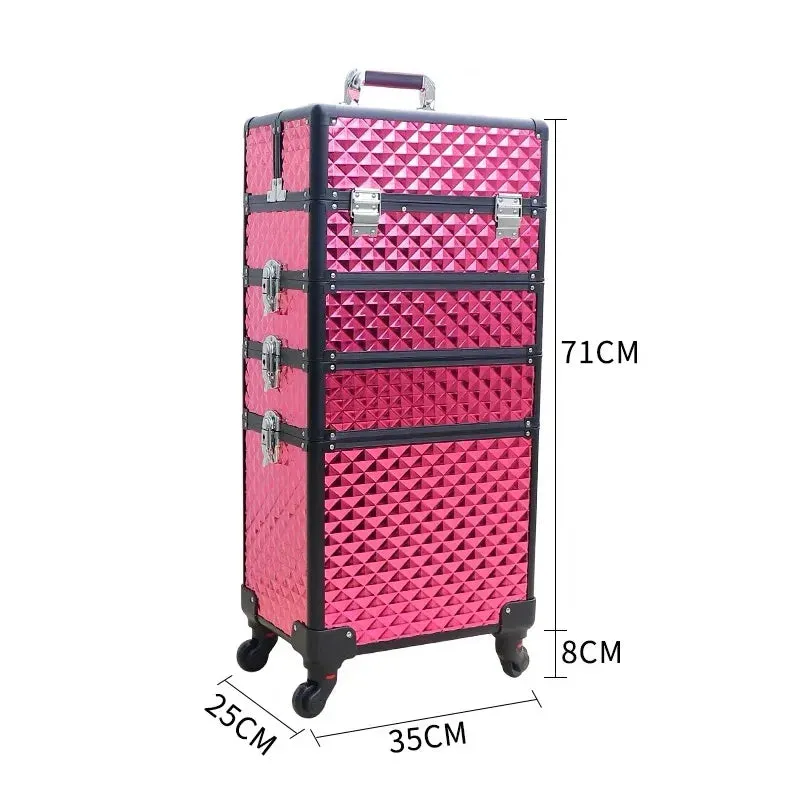 Trolley Cosmetic Bag on Wheel for Women