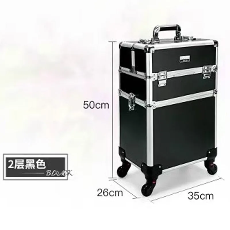 Trolley Cosmetic Bag on Wheel for Women