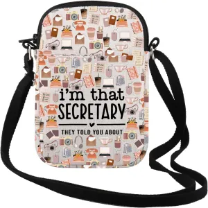 TSOTMO Secretary Gift I'm That Secretary They Told You About Crossbody Bag Room Secretary Unit Clerk Medical Admin Assistant