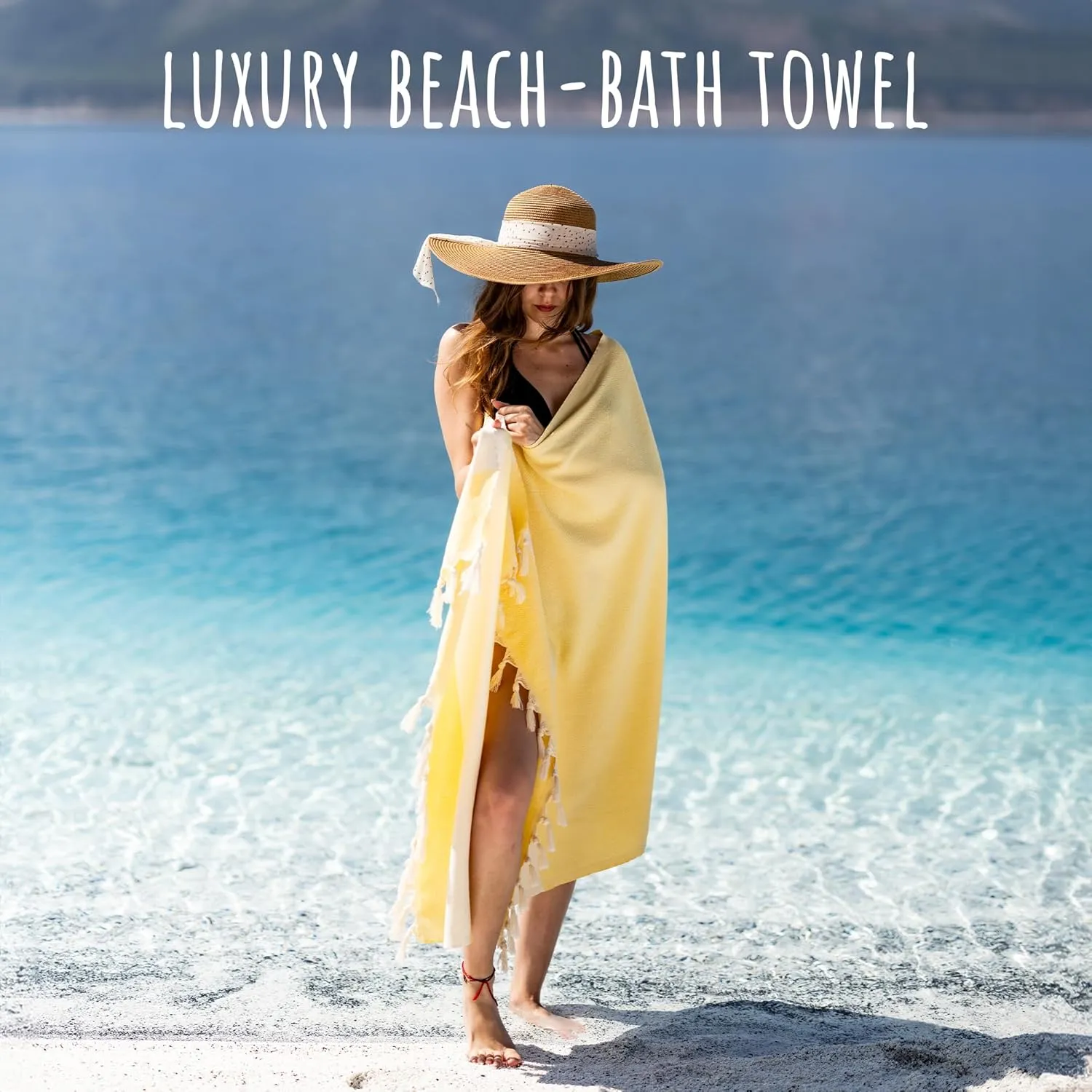 Turkish Beach Towel Oversized Clearance XL 40x71- Sand Free - 100% Cotton Soft Quick Dry - Extra Large Blanket Travel and Pool Towels for Adults- Cloud Sandproof, Beach Essentials for Women