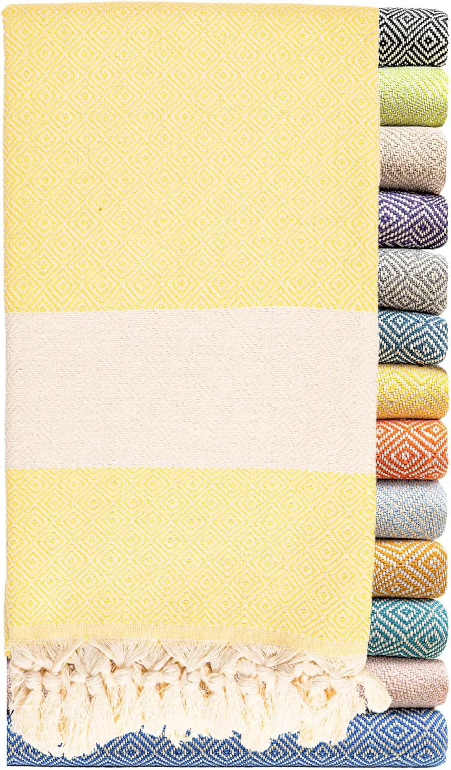 Turkish Beach Towel Oversized Clearance XL 40x71- Sand Free - 100% Cotton Soft Quick Dry - Extra Large Blanket Travel and Pool Towels for Adults- Cloud Sandproof, Beach Essentials for Women
