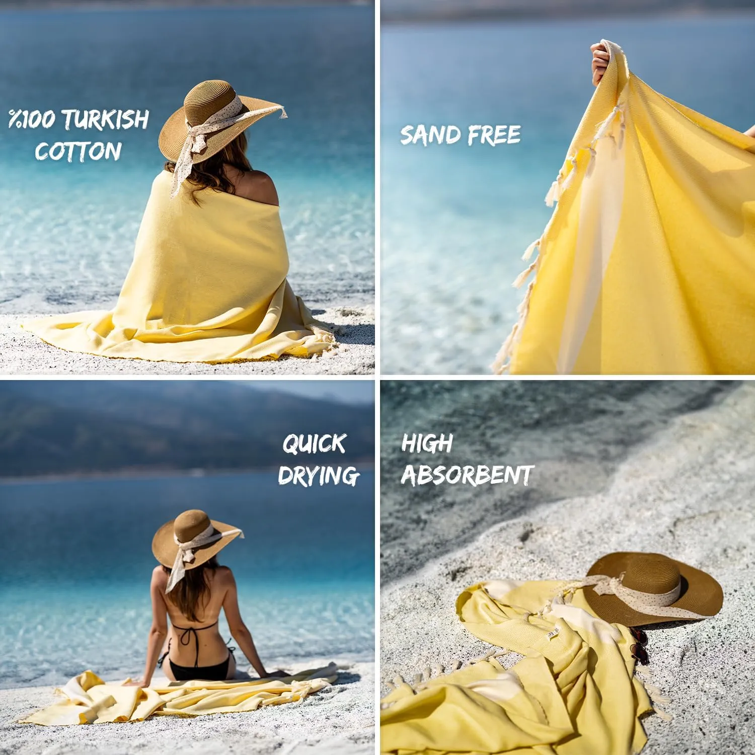 Turkish Beach Towel Oversized Clearance XL 40x71- Sand Free - 100% Cotton Soft Quick Dry - Extra Large Blanket Travel and Pool Towels for Adults- Cloud Sandproof, Beach Essentials for Women