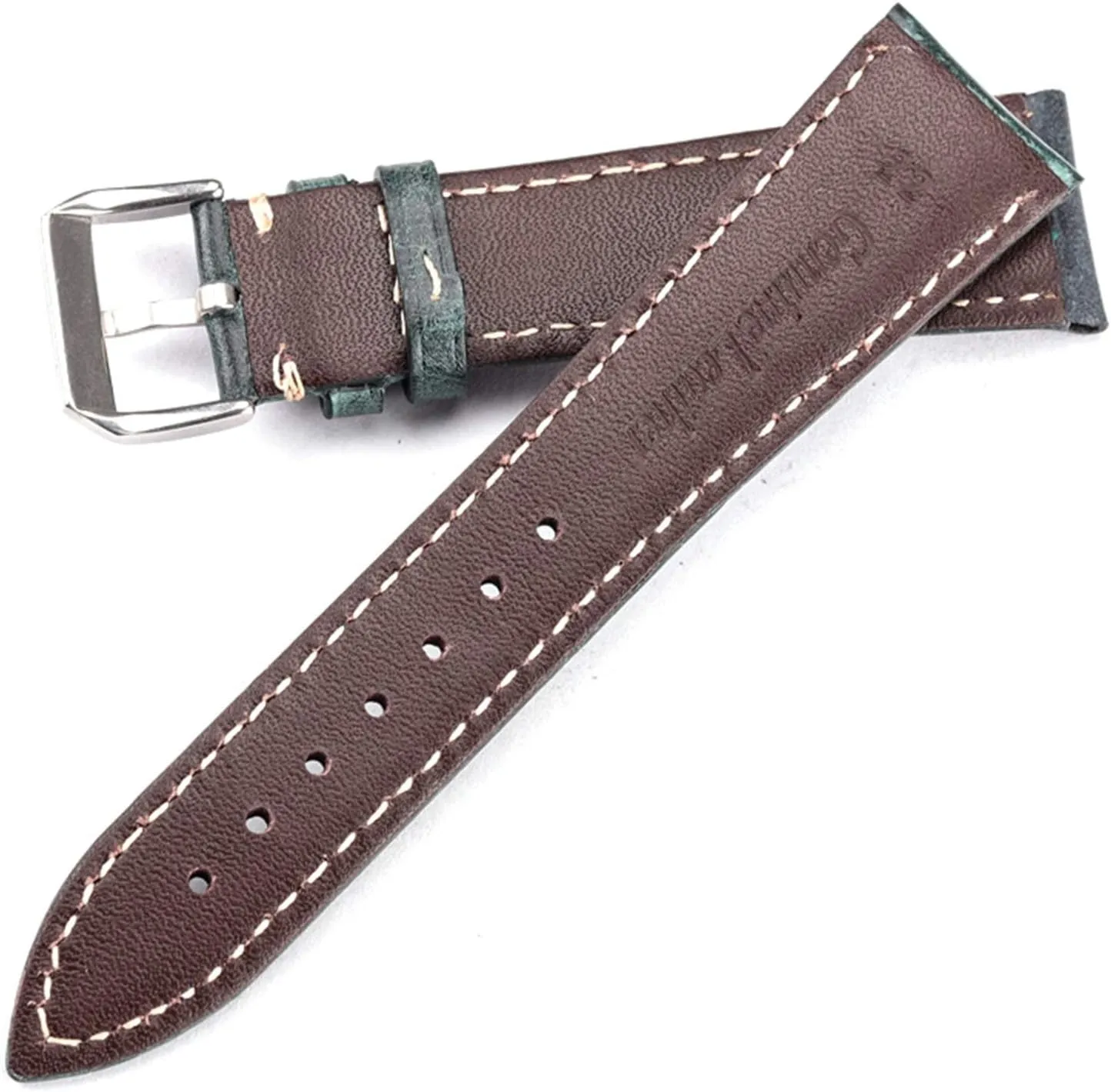 Universal Strap,18/20/22/24mm Oil Wax Genuine Leather Watchband Women Men Cowhide Pin Buckle Watch Strap Band Retro Bracelet Replacement