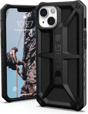 URBAN ARMOR GEAR UAG Designed for iPhone 13 Case Black Rugged Lightweight Slim Shockproof Premium Monarch Protective Cover, [6.1 inch Screen]