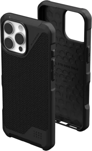 URBAN ARMOR GEAR UAG Designed for iPhone 16 Pro Max Case 6.9" Metropolis LT - Compatible with MagSafe Charging Rugged Shockproof Anti-Slip Military Grade Protective Cover, Kevlar Black