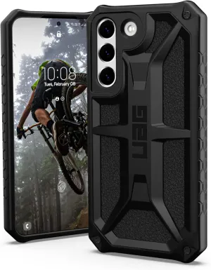 URBAN ARMOR GEAR UAG Designed for Samsung Galaxy S22 Case Black Rugged Lightweight Slim Shockproof Premium Monarch Protective Cover, [6.1 inch Screen]