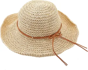 Urban CoCo Women's Wide Brim Caps Foldable Summer Beach Sun Straw Hats