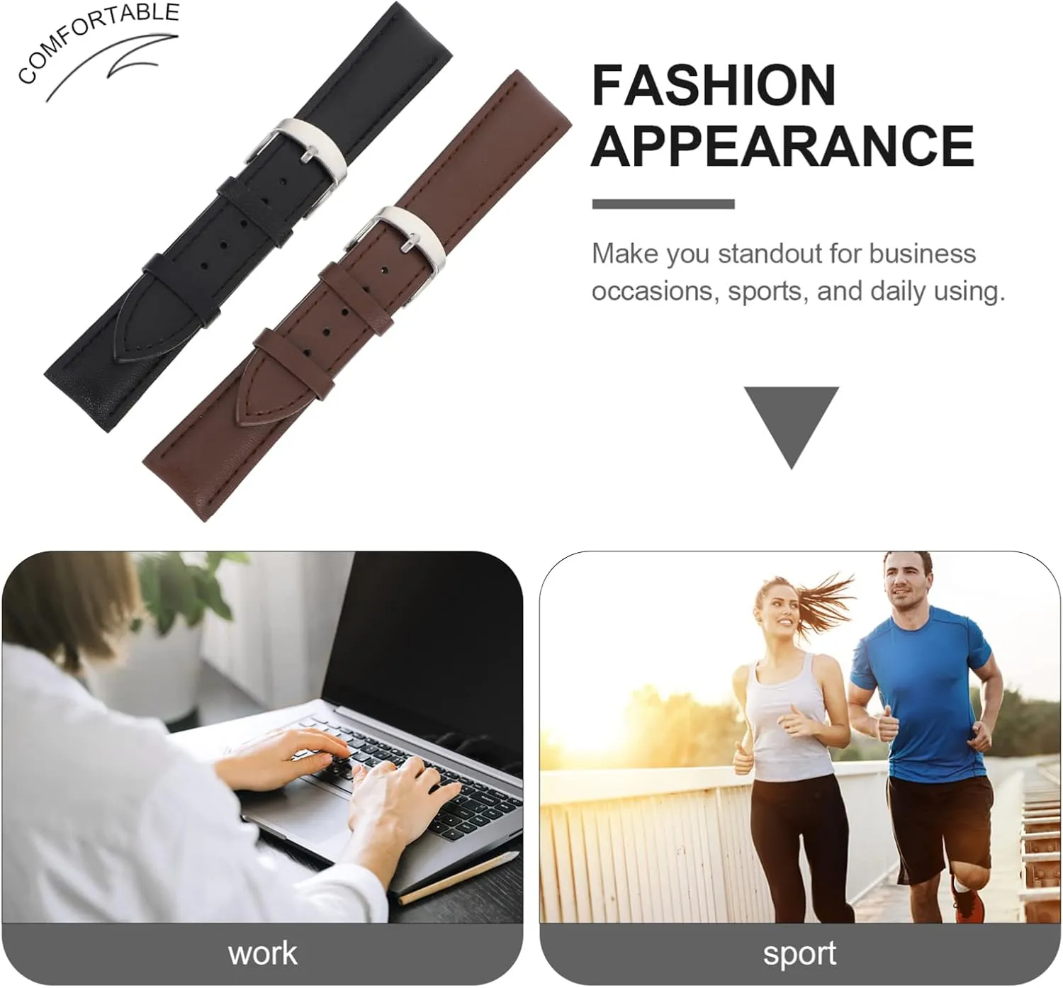 VALICLUD Leather Watchbands Replacement Strap for Comfortable Fit Stylish Design for Various Watch Styles