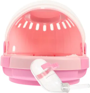 VANZACK Hamster Accessories for Cages Guinea Pig Holder Portable Hamster Box Outdoor Travel Cage Breathable Pet Carrying Case