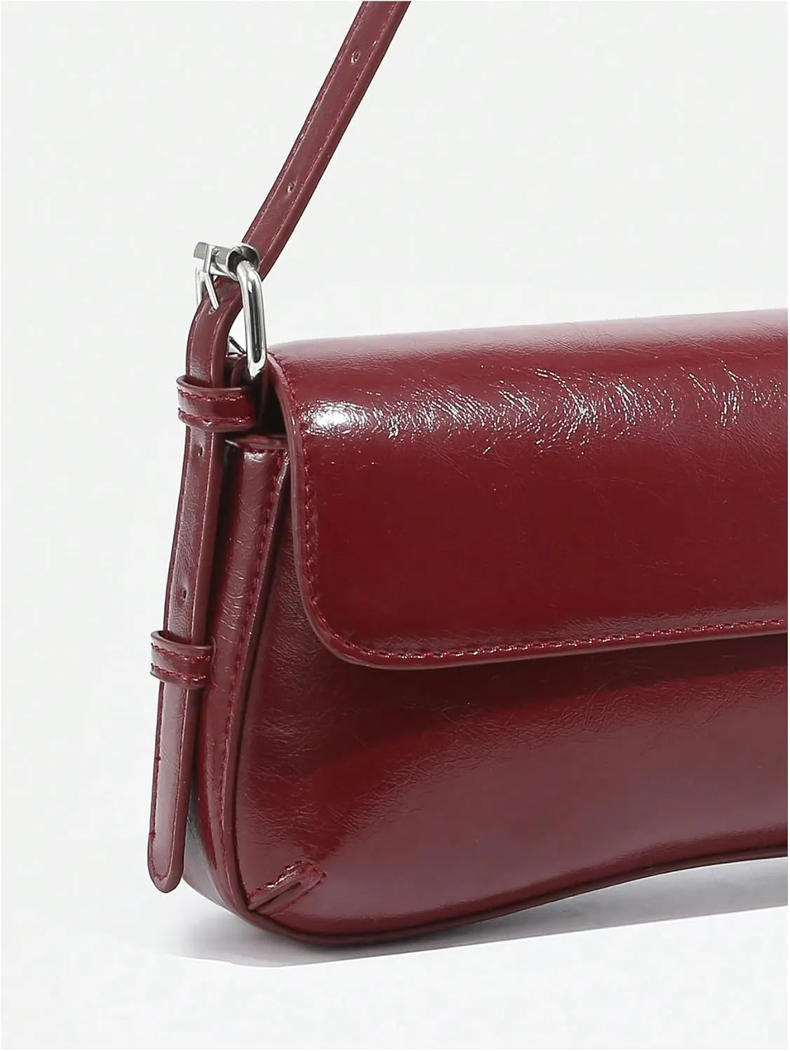 Verdusa Women's Retro Faux Oiled Leather Tote Handbag Flap Underarm Shoulder Bags