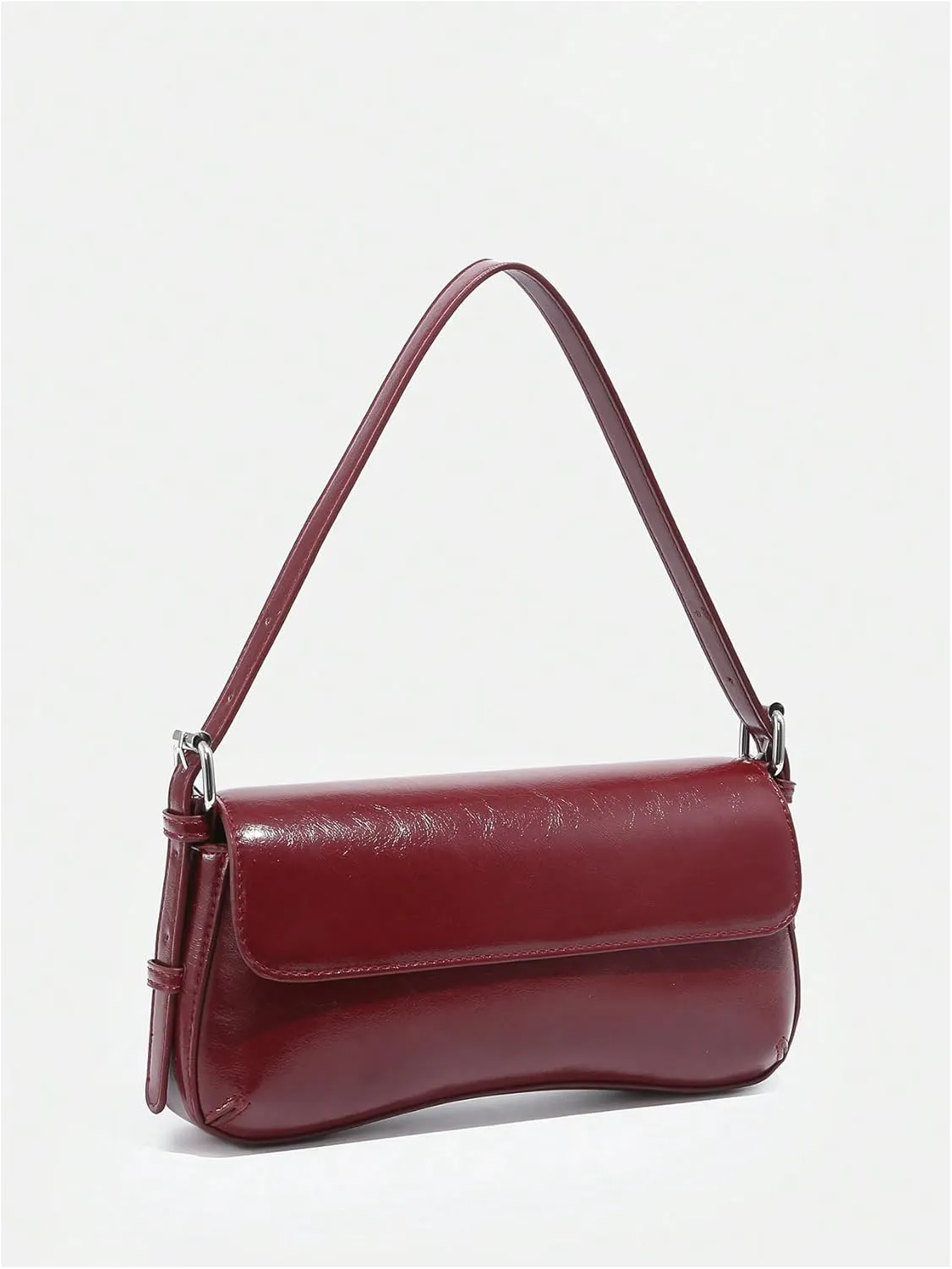 Verdusa Women's Retro Faux Oiled Leather Tote Handbag Flap Underarm Shoulder Bags