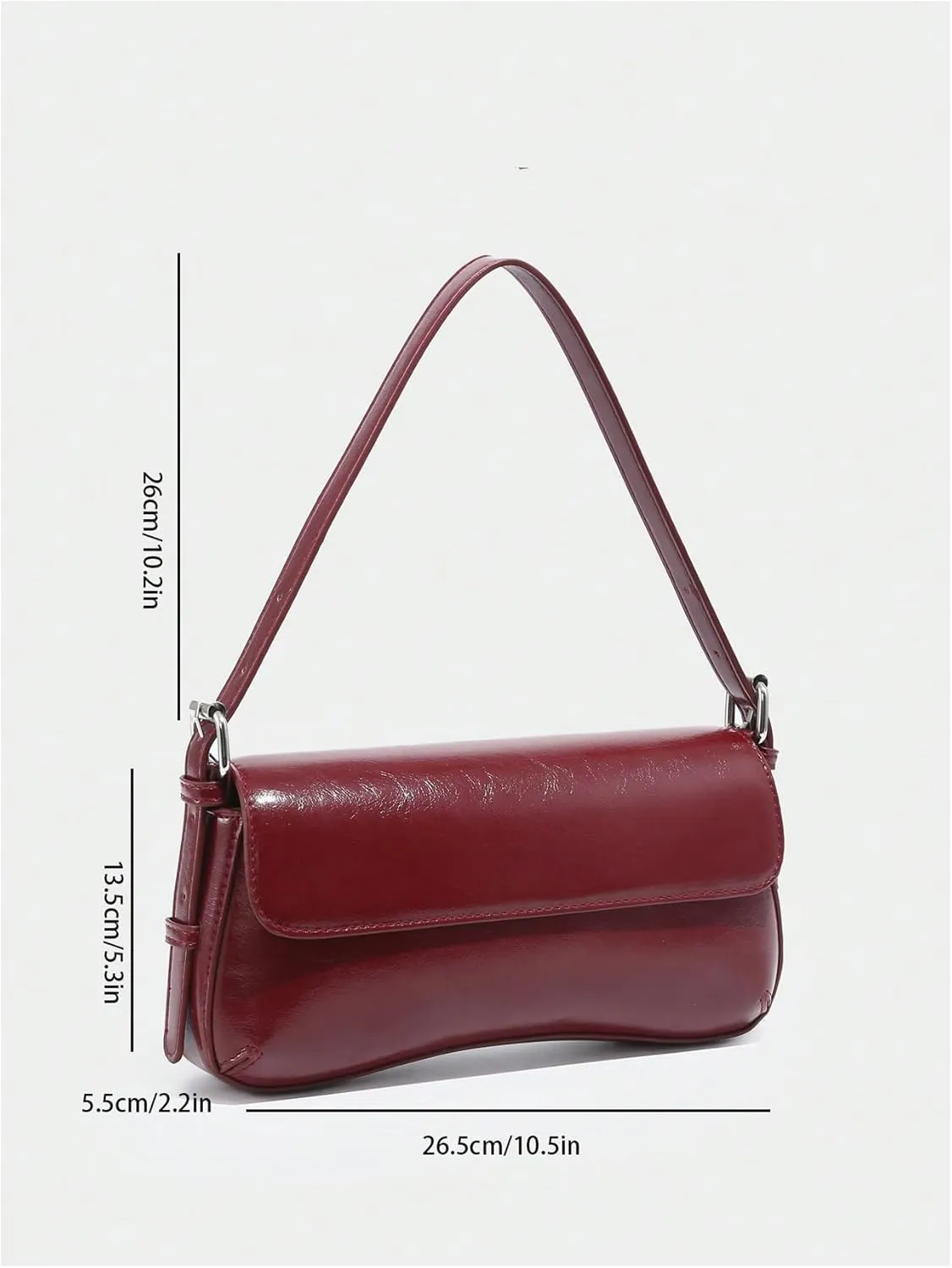 Verdusa Women's Retro Faux Oiled Leather Tote Handbag Flap Underarm Shoulder Bags
