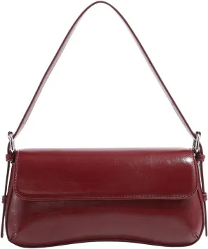 Verdusa Women's Retro Faux Oiled Leather Tote Handbag Flap Underarm Shoulder Bags