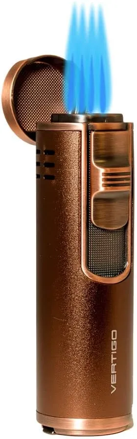 Vertigo Eloquence Quadruple Torch Lighter (Brown)