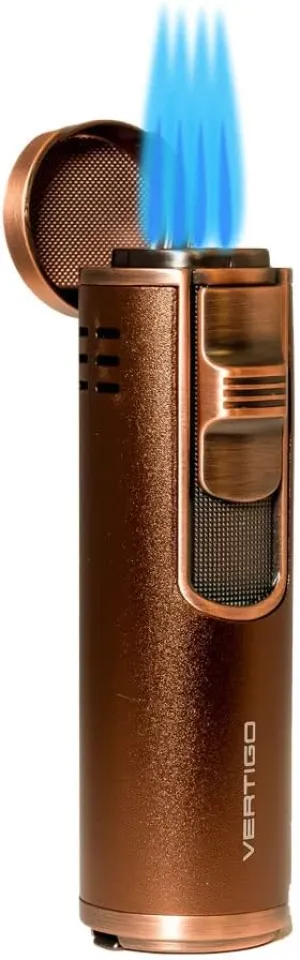 Vertigo Eloquence Quadruple Torch Lighter (Brown)