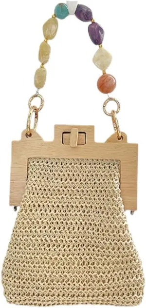 Vintage Beach Bags Large Capacity Bagfor Girl Women Hand Weave Bag Handbag