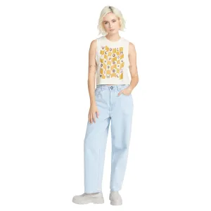 Volcom Women's Weellow High Rise Loose Fit Denim Jean Pant
