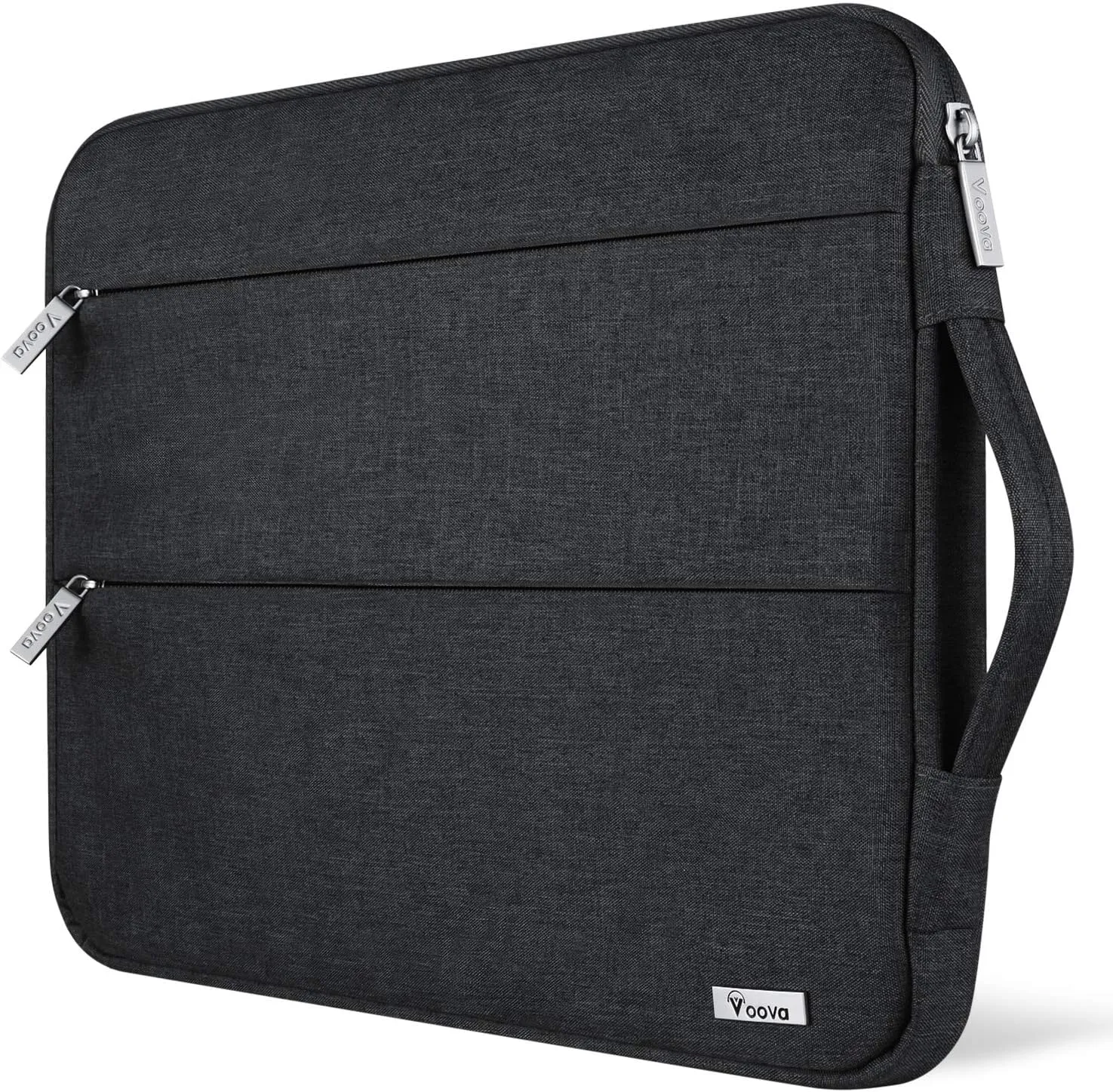 Voova 15.6 16 Inch Laptop Sleeve Carrying Case, Waterproof Computer Cover Bag Compatible with MacBook Pro 16 M3 M2 M1 Pro/Max 2023-2019, Dell XPS 15,15-16 Inch Hp Lenovo Acer Asus Chromebook, Black