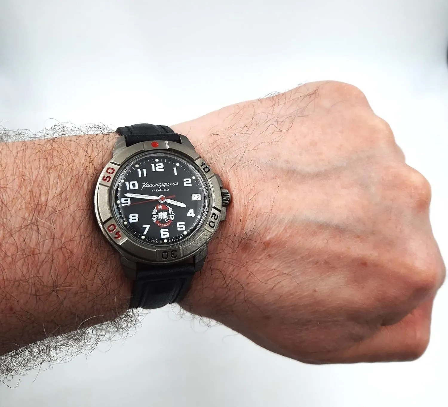 Vostok Original Mens Watch Komandirskie Series Spetsnaz 43646B Mechanical Manual-Winding Water Proof 20m, Silver