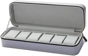 Watch Box Watch Display Box with 6 Grid Jewelry Collection Boxes Watch Organizer Large Capacity Watch Holder watch storage box