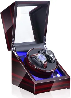 Watch Watch Winder Box Automatic Winders LED Light Quiet Motor- Available in 5 Styles