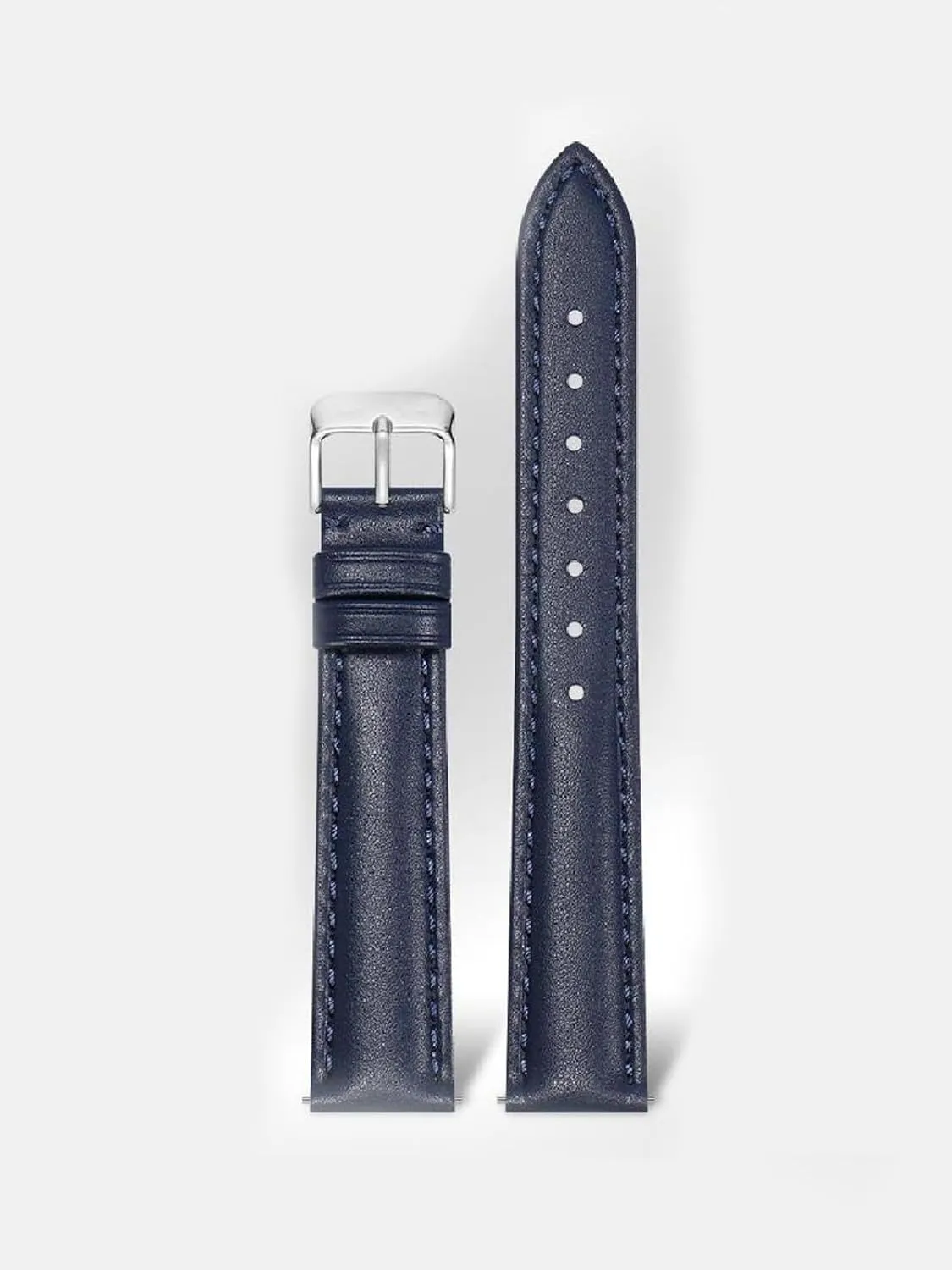Watchband Genuine Leather with Butterfly Buckle Universal Plain Men and Women Watch Strap 12-22mm