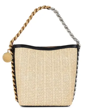Weaved Frayme Bucket Bag in Natural
