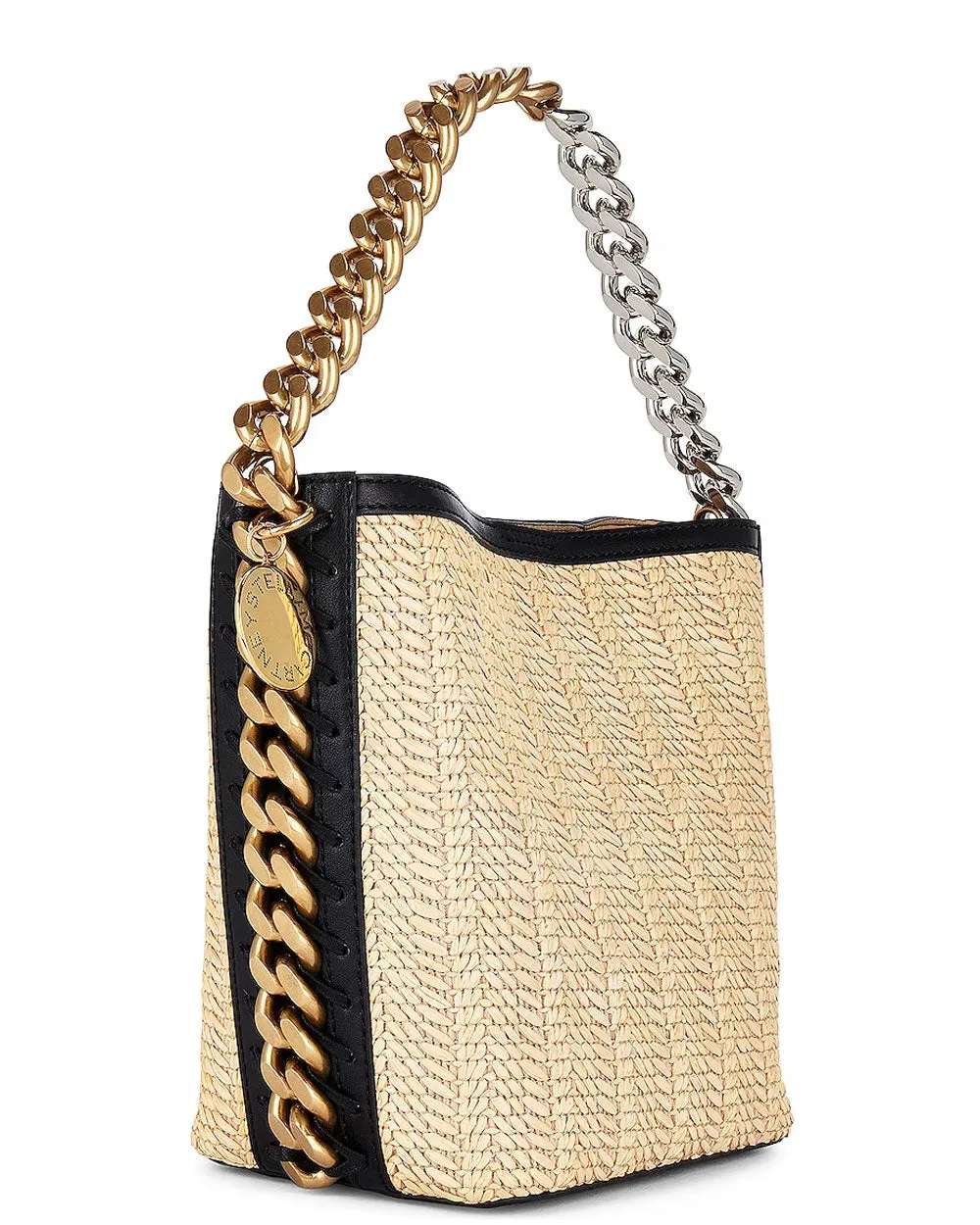Weaved Frayme Bucket Bag in Natural