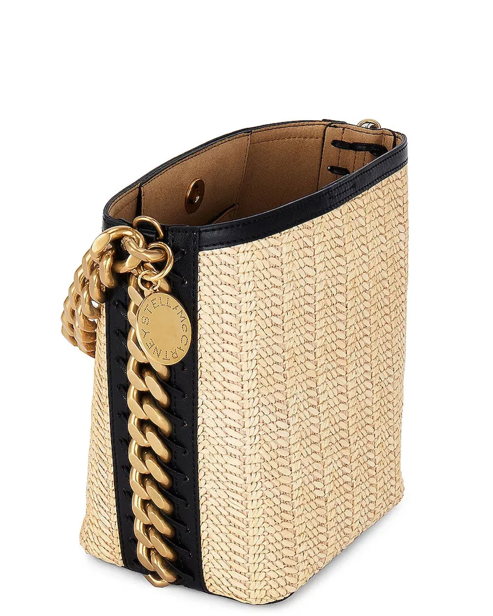 Weaved Frayme Bucket Bag in Natural