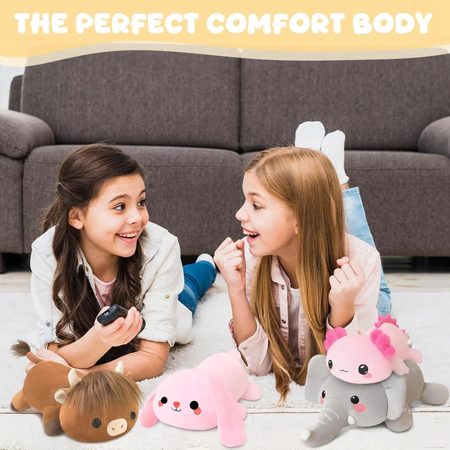 Weighted Stuffed Animals, 3.74 lbs Axoltol Stuffed Animal with Weighted Beads, Cute Plush Toy Pillow Gifts for Adults Kids Boys Girls