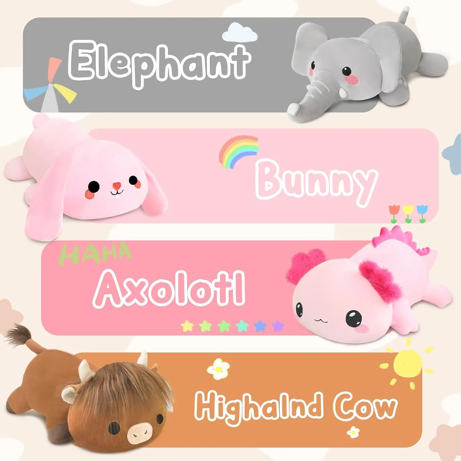 Weighted Stuffed Animals, 3.74 lbs Axoltol Stuffed Animal with Weighted Beads, Cute Plush Toy Pillow Gifts for Adults Kids Boys Girls