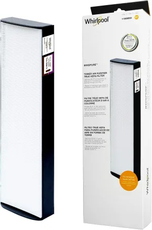 Whirlpool 1183800 - Genuine True HEPA Filter Replacement - Fit for Air Purifier Portable Tower WPT80 - Large