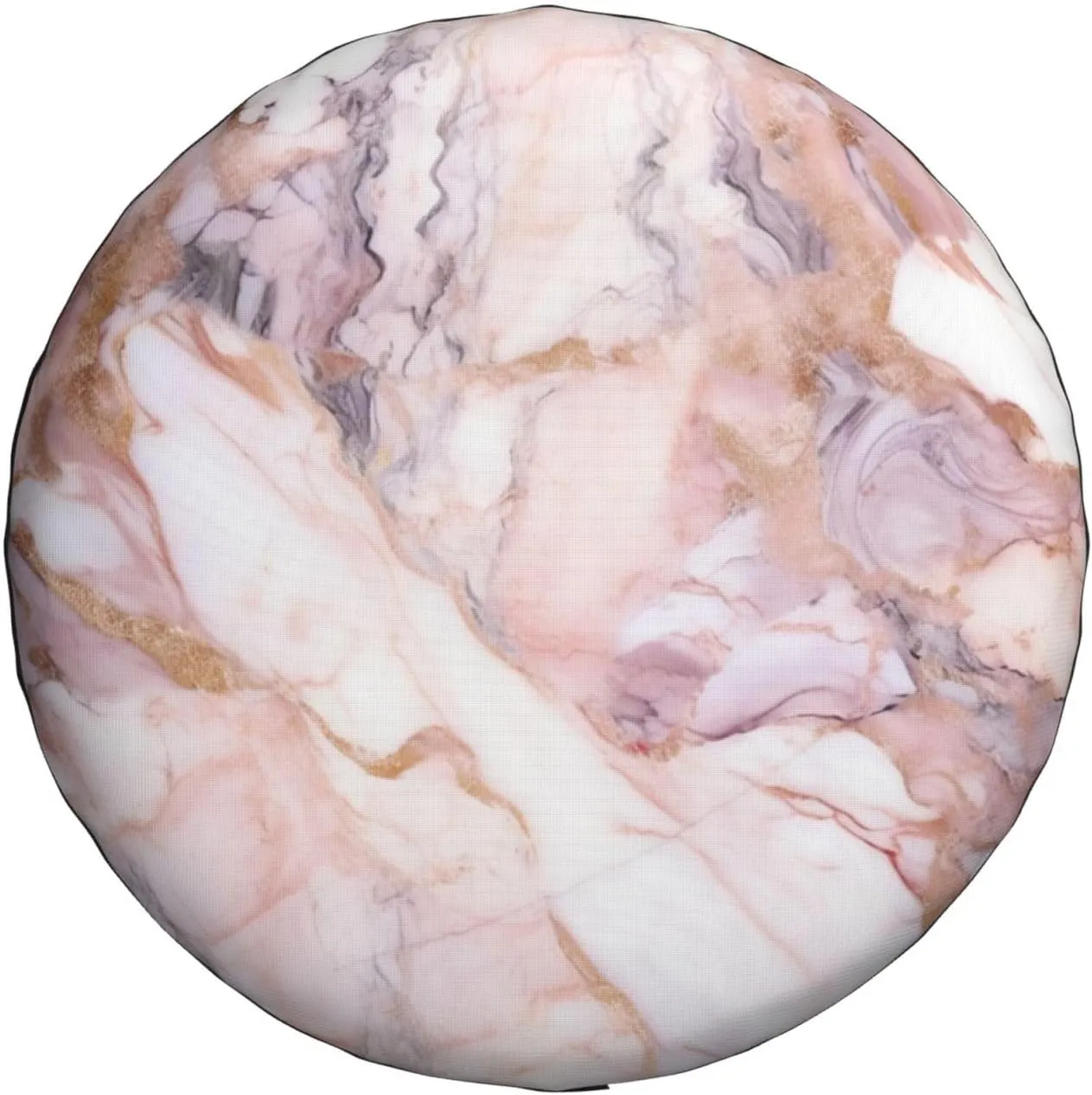 White Marble Pattern Tire Cover Outdoor Waterproof Snow Sun Rain Wheel Cover Portable Wheel Bags Camper Spare Tire Cover Universal Car Tire Protectors for Trailer RV SUV
