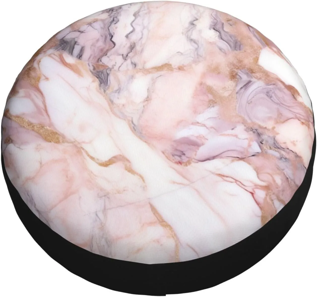 White Marble Pattern Tire Cover Outdoor Waterproof Snow Sun Rain Wheel Cover Portable Wheel Bags Camper Spare Tire Cover Universal Car Tire Protectors for Trailer RV SUV