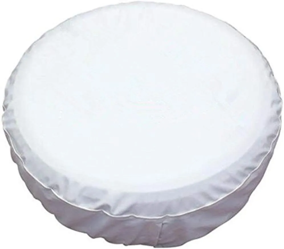 White Spare Tire Cover, Wheel Cover PVC Leather Waterproof Dust-Proof Universal Fit for Jeep, Trailer, RV, SUV and Camper (14 Inch)