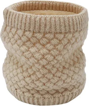 Winter Fleece Lined Knitted Neck Warmer Scarf Neck Gaiter for Women Mens Teens