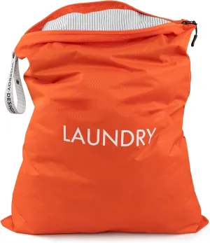 WiseBoy Laundry Bag, 23.6x35 inch Oversized Laundry Bags, Travel Laundry Bag Dirty Clothes Organizer, Nylon Wet Dry Storage Bag for College Dorm, Camping, Caravan, Orange