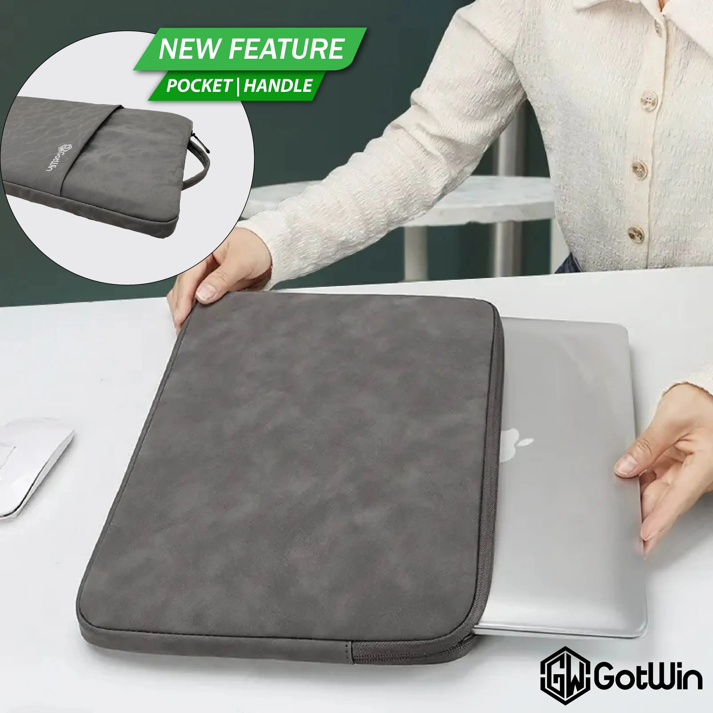 with Sleeve Trend-setting Fits Pocket Premium – Front Laptop 13.3"–15.6" Hot price drop