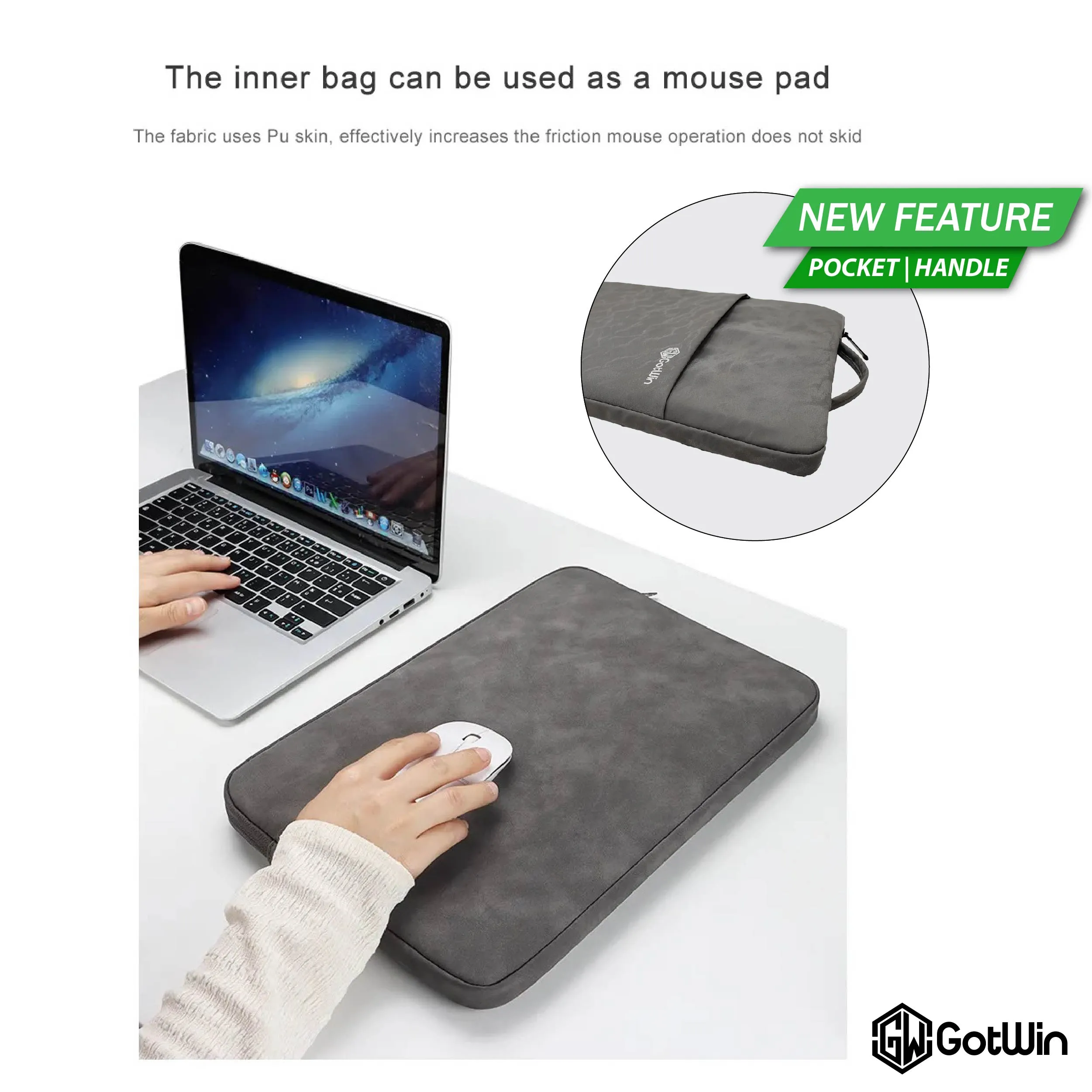 with Sleeve Trend-setting Fits Pocket Premium – Front Laptop 13.3"–15.6" Hot price drop