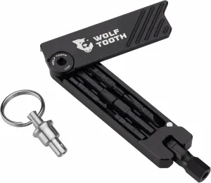 Wolf Tooth Components 6-Bit Hex Wrench Multi-Tool Black Bolt With Keyring, One Size