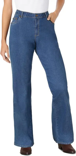 Woman Within Plus Size Wide-Leg Stretch Denim Jean