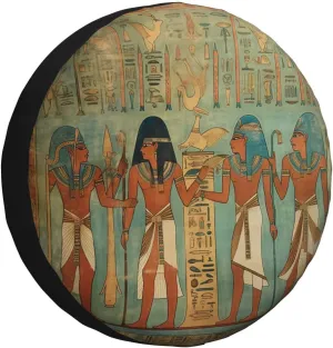 Women in Ancient Egypt Tire Cover Outdoor Waterproof Snow Sun Rain Wheel Cover Portable Wheel Bags Camper Spare Tire Cover Universal Car Tire Protectors for Trailer RV SUV