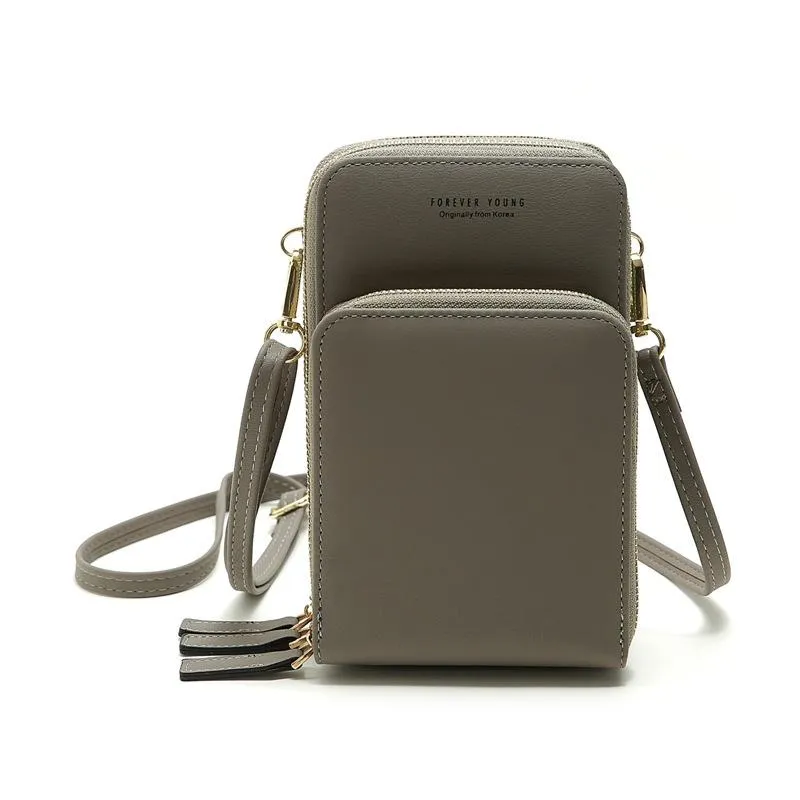 Women Pu Mobile Phone Shoulder Bag Large Capacity