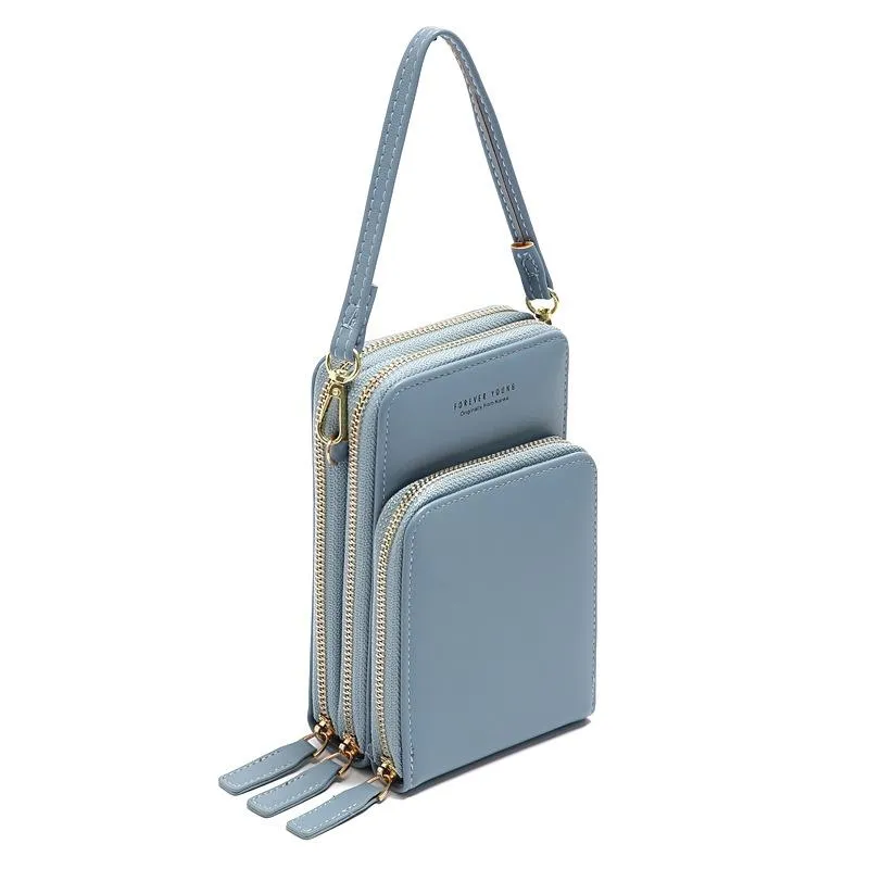 Women Pu Mobile Phone Shoulder Bag Large Capacity