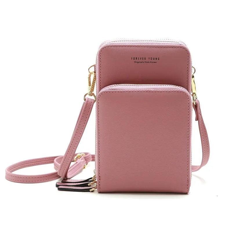 Women Pu Mobile Phone Shoulder Bag Large Capacity