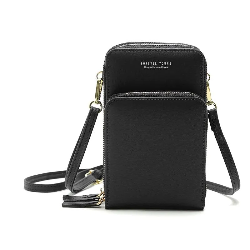 Women Pu Mobile Phone Shoulder Bag Large Capacity