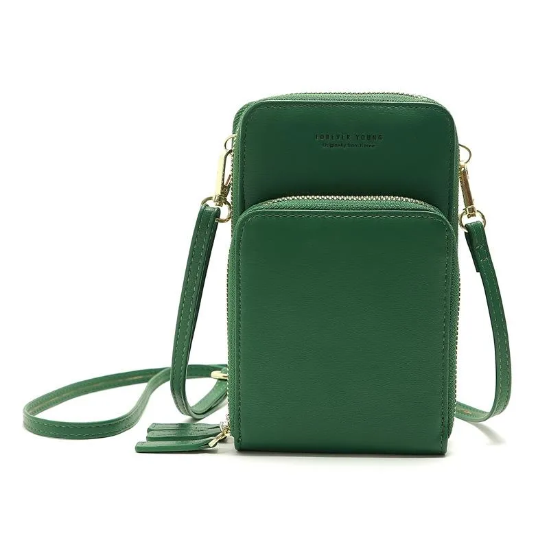 Women Pu Mobile Phone Shoulder Bag Large Capacity