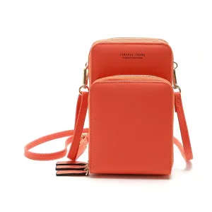 Women Pu Mobile Phone Shoulder Bag Large Capacity
