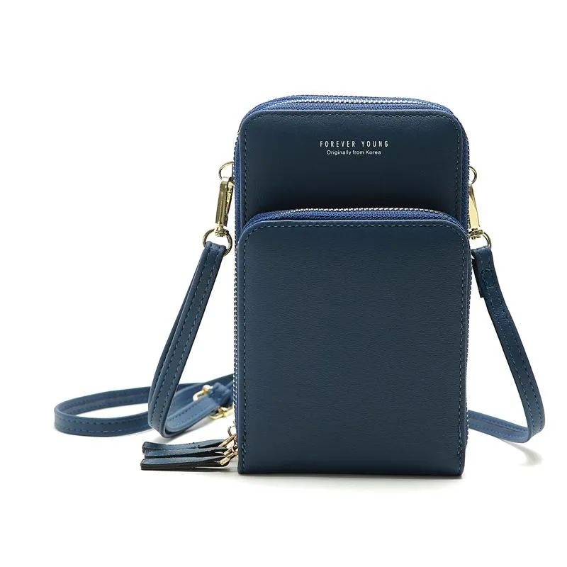 Women Pu Mobile Phone Shoulder Bag Large Capacity